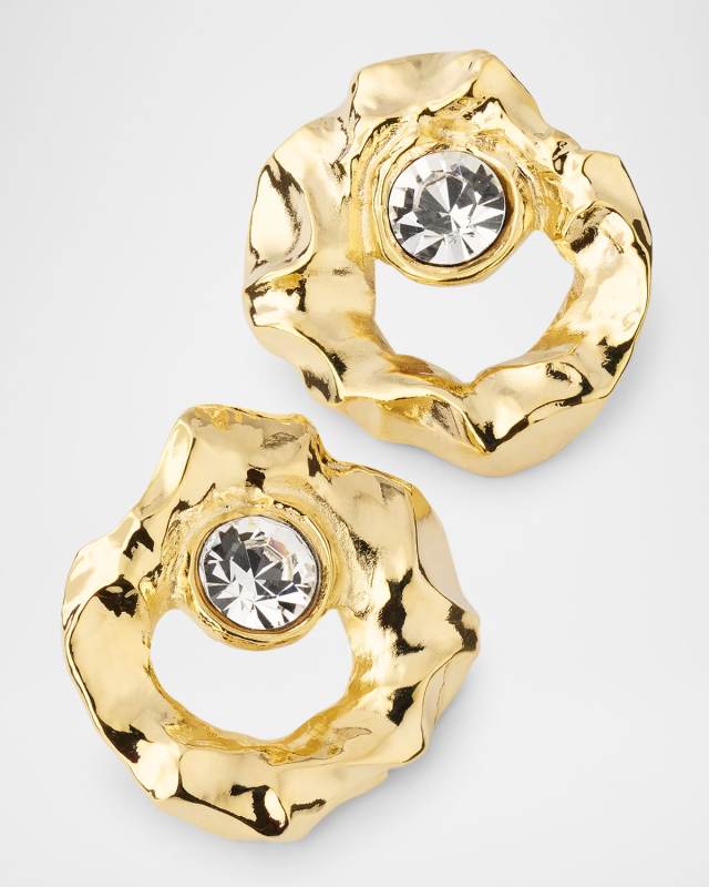 Round Textured Stud Earrings